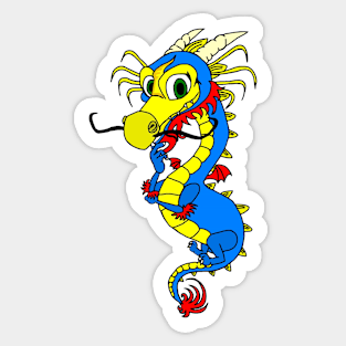 Cutie-Pie Eastern Dragon Sticker